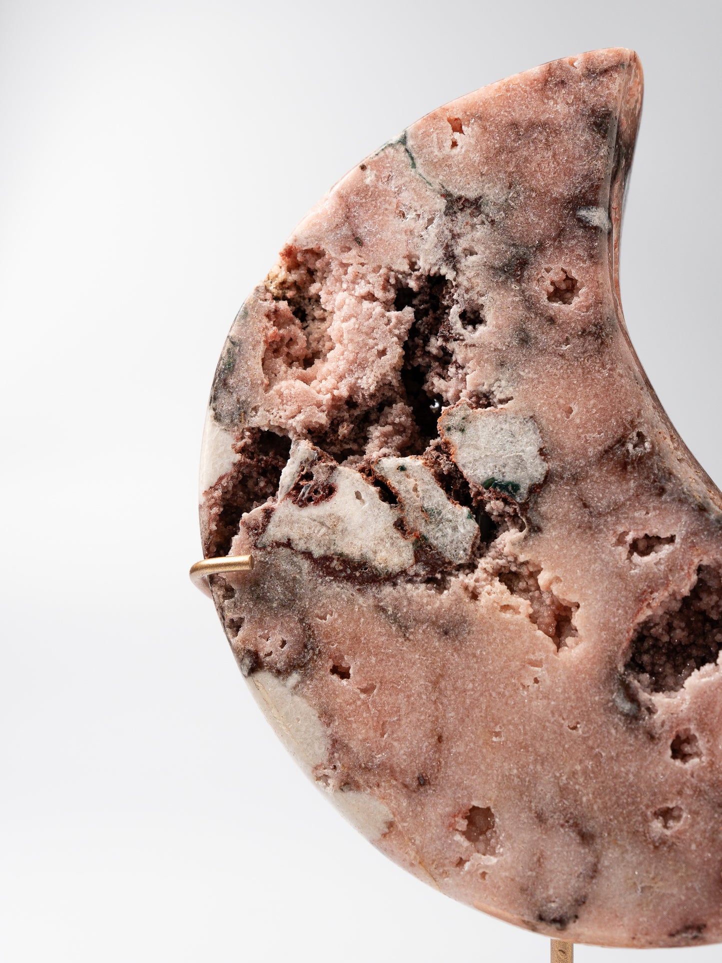 Roze Amethist Maan op Standaard | 01