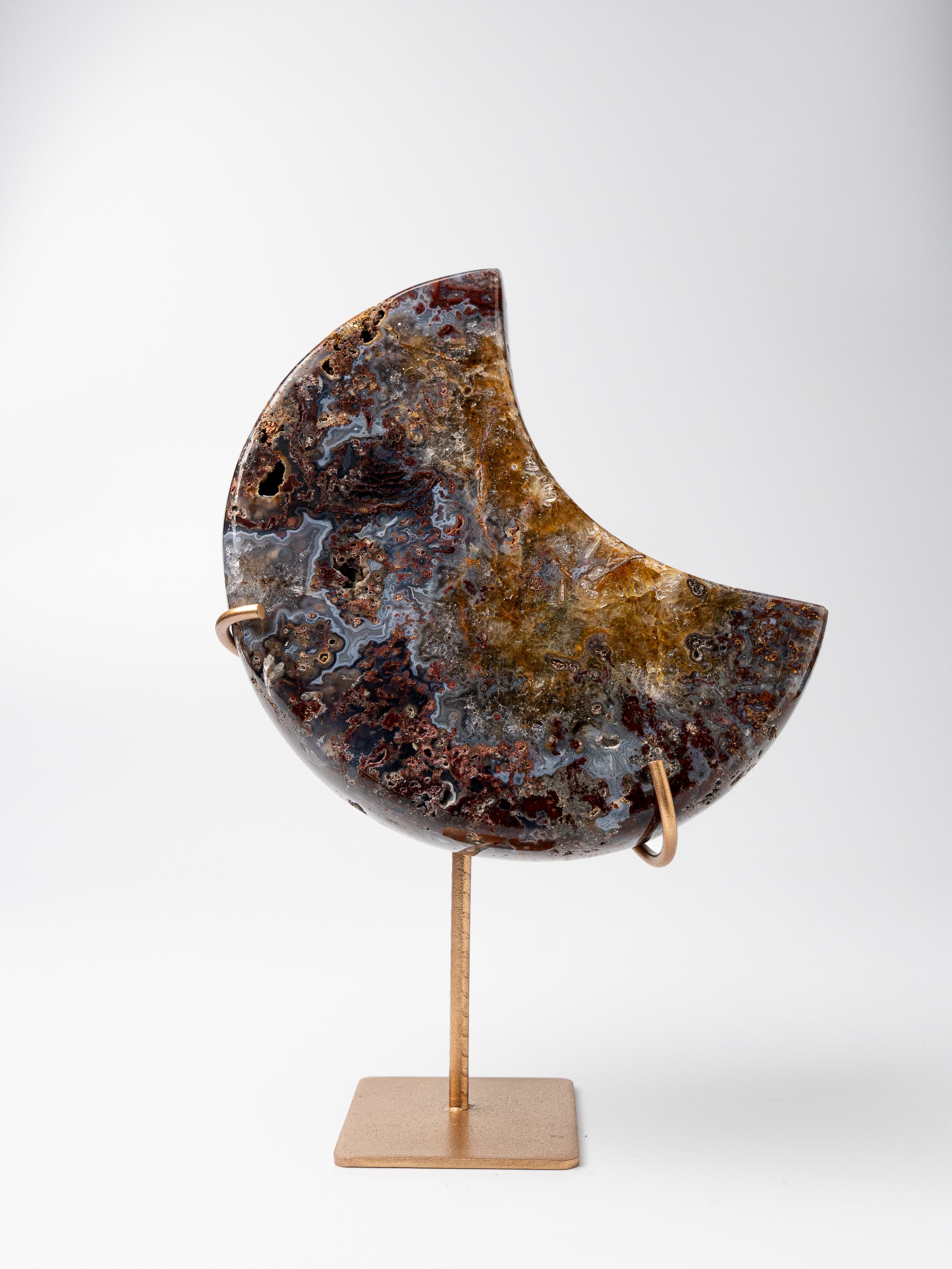 Roze Amethist Maan op Standaard | 02